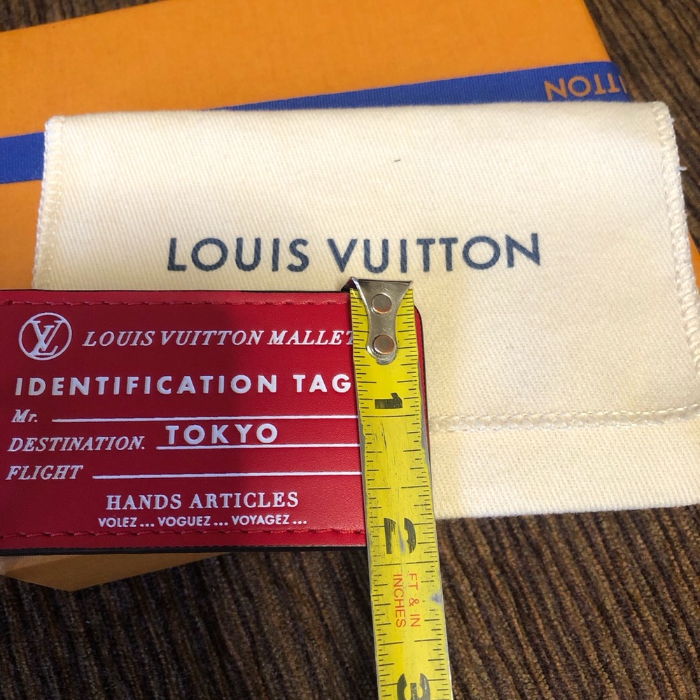 Louis Vuitton Malletier TOKYO ID tag. 2017 Kim Jones. RED (1of3) SF5117 - Picture 11 of 14